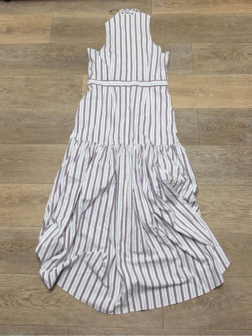 Veronica Beard Radley Striped Midi Dress Off White Multi Size 10 598$ NWT - Picture 9 of 16